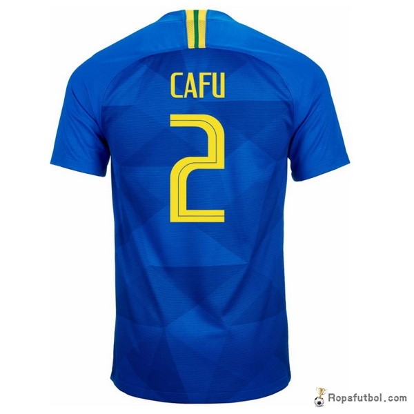 Camiseta Brasil Replica Segunda Ropa Cafu 2018 Azul